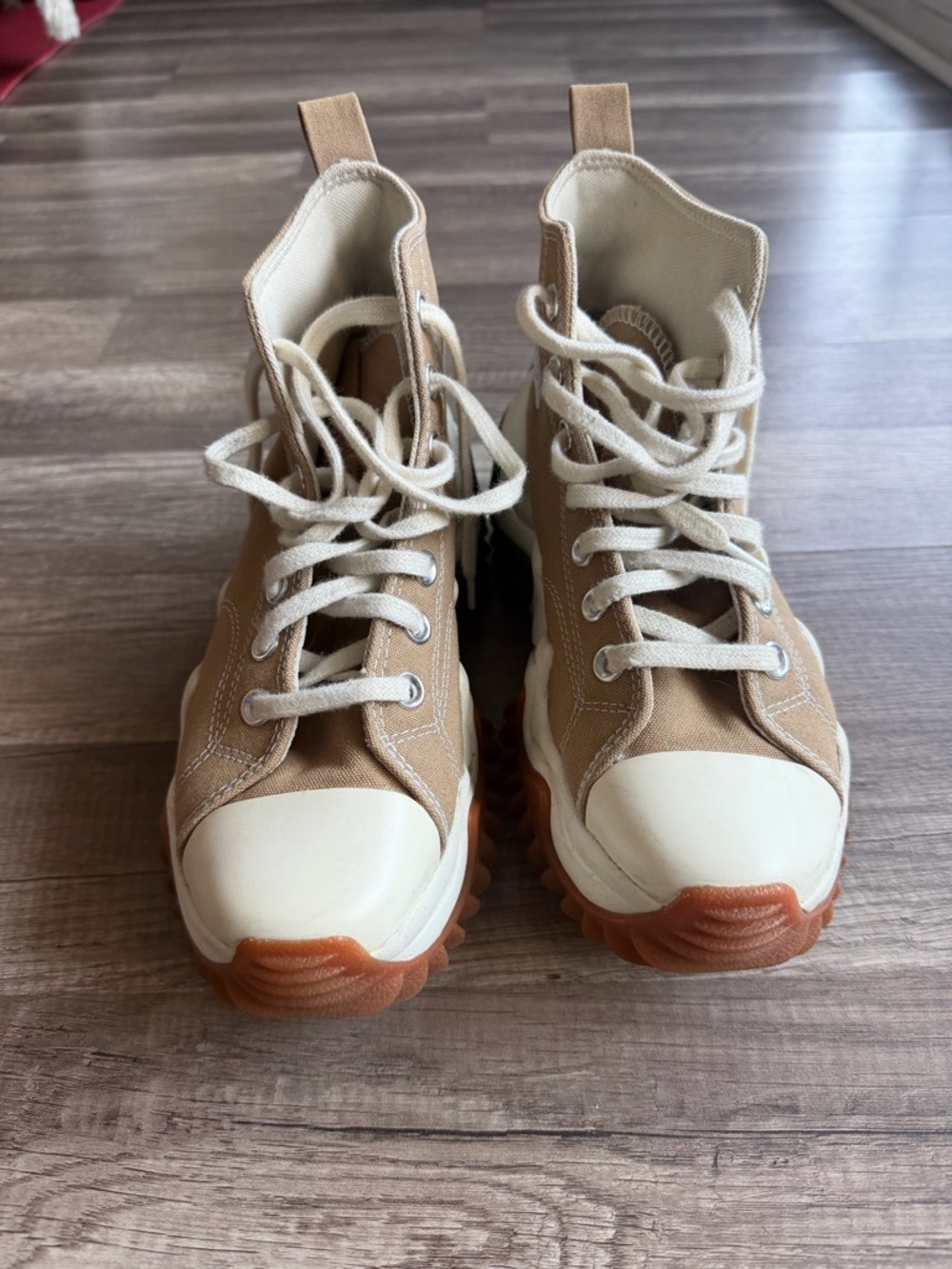 Converse Run Star Motion Platform High Top Sneakers Sand Dune Women’s 6.5 - Picture 2 of 8